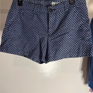 GAP Womens Shorts Khaki Material Size 4 Regular Blue And‎ White With Pockets
